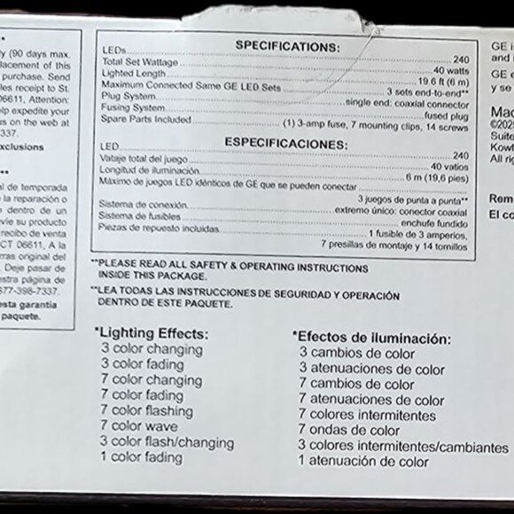 GE Color Effects 180 -Light 19.6-ft Multicolor Integrated LED Christmas Tape lgt - Picture 3 of 3